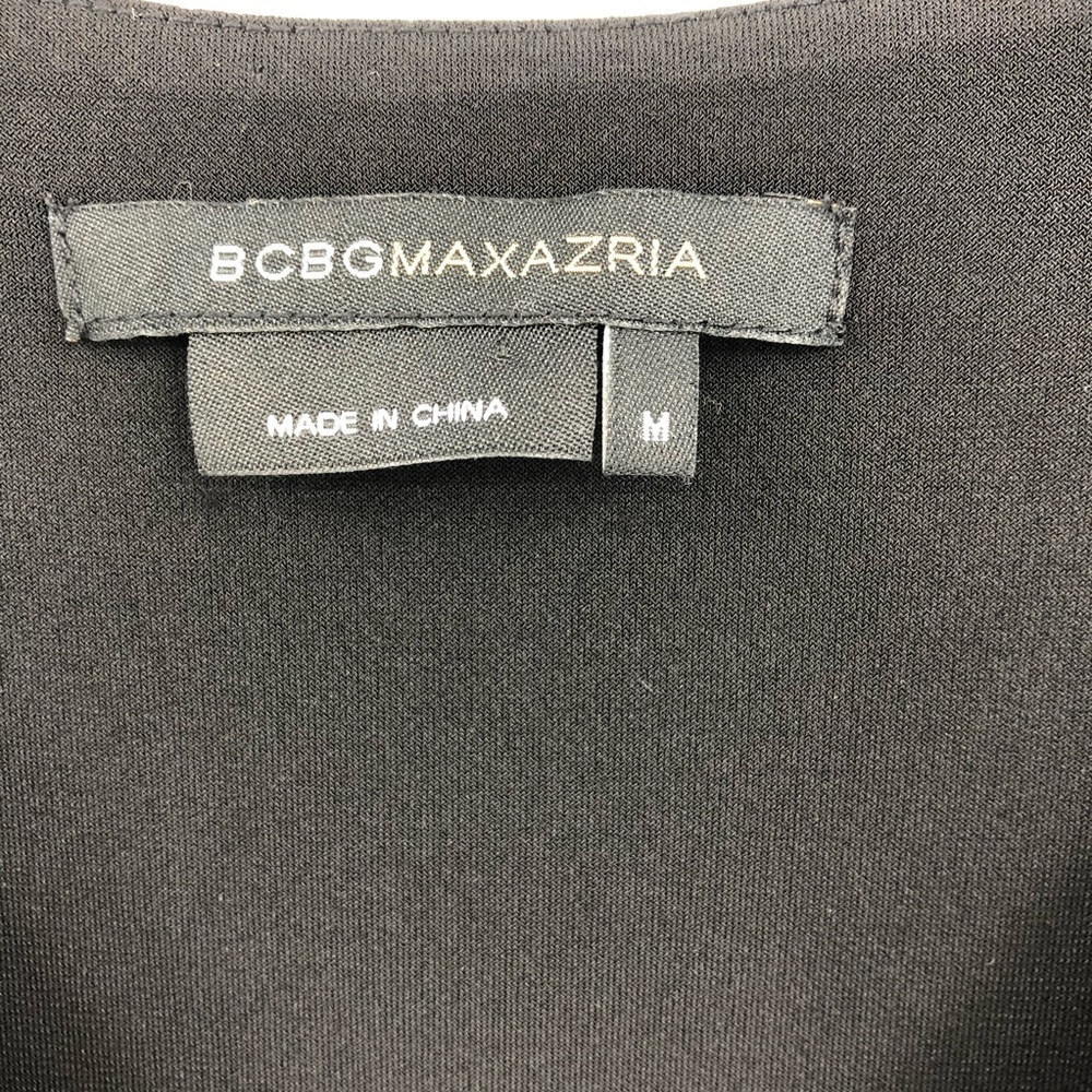 New BCBGMAXAZRIA Women’s M Black Party Draped Sheath Sleeveless Dress RN# 86297 - Picture 7 of 9